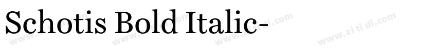 Schotis Bold Italic字体转换